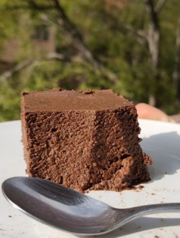 Pastís fred de xocolata i albergínia