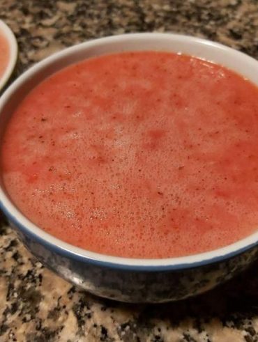 Sopa de síndria i tomàquet