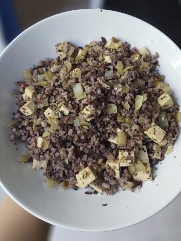 Arròs amb tofu a la llimona